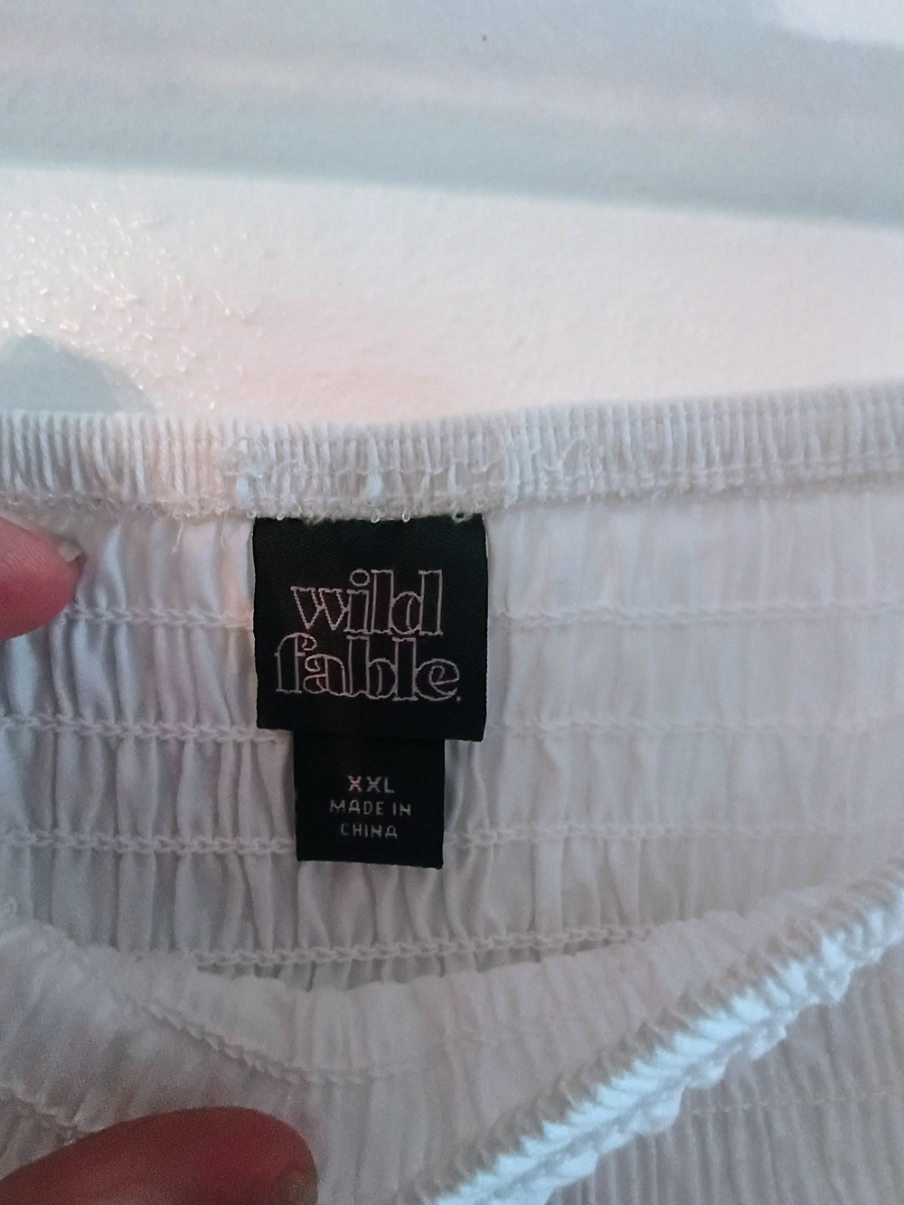 Wild Fable XXL White Cotton Smocked Tiered Maxi Skirt Boho Coastal NWT - Picture 4 of 9